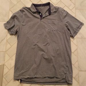 Johnnie O Polo - Navy Blue Stripe - L